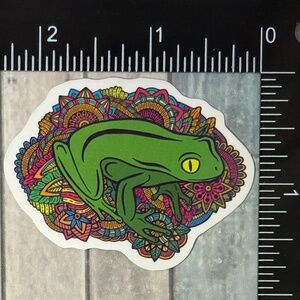 🌀10/$10🌀 Psychedelic Frog Reusable Waterproof Vinyl Sticker Decal